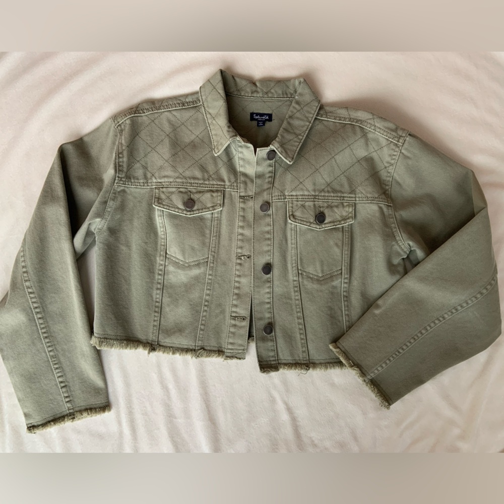 Splendid cropped green jacket